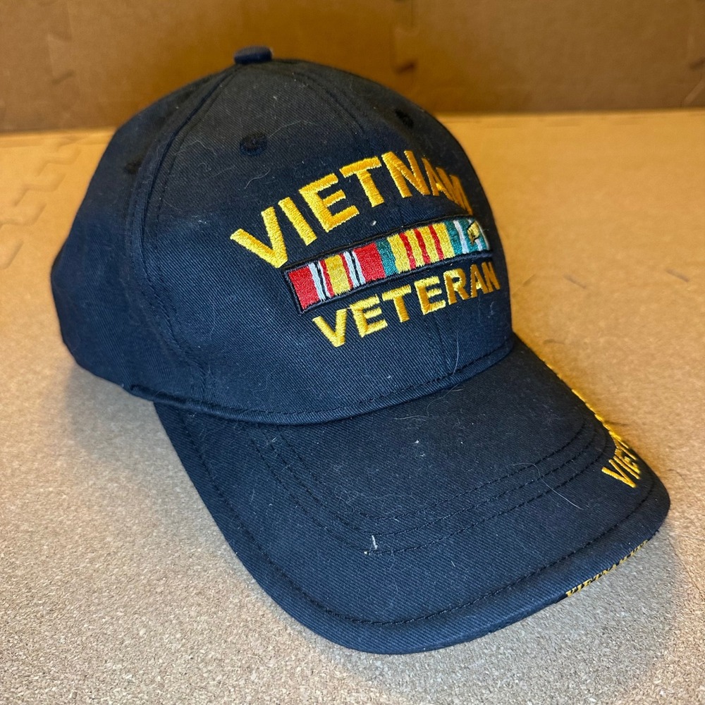 Rothco Vietnam Veteran Hat Mens OSFA Navy Blue‎ Embroidered Service Ribbon Cap